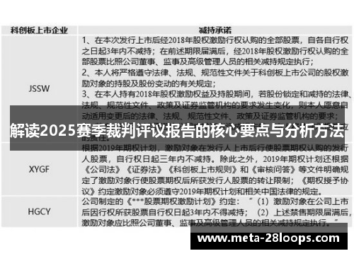 解读2025赛季裁判评议报告的核心要点与分析方法